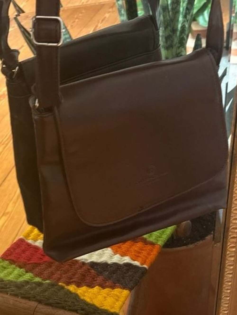 Mick-Chwood Paris Brown Leather Crossbody Flap Bag - Picture 3 of 14